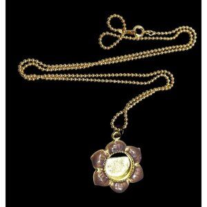 Cottagecore Floral Picture Frame Pendant Necklace